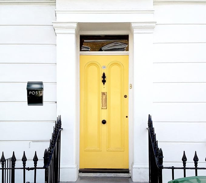 NACH Mailboxes for Outside Wall Mount, 15 x 9.5 x 4 inches, Rustic Black Wall Mounted Mailbox and Newspaper Holder, Waterproof Mailbox for Door - The Rustic Milano Mailbox