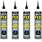 Precision 300ml from Floor-Fix Pro - Fix Loose Tiles - for Loose & Hollow Tiles, Wood, LVT & Laminate - Includes 1.9mm Syringe Tip - Adjustable to 6mm + Anti-Clog Performance (Pack of 4)