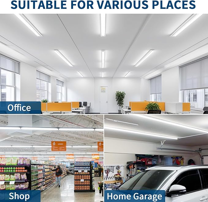 10 Pack T8 LED Bulbs 4 Foot, 14W 2450LM 6000K Super Bright, Type A+B 4FT LED Bulbs, Fluorescent Tubes Replacement, Plug & Play or Ballast Bypass,Clear Cover