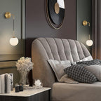 KCO Lighting Frosted White Glass Wall Sconce Set of Two Brass Gold Globe Ball Wall Light Adjustable Cord Industrial Vanity Wall Lamp for Bathroom Mirror Bedside Stairs (White)