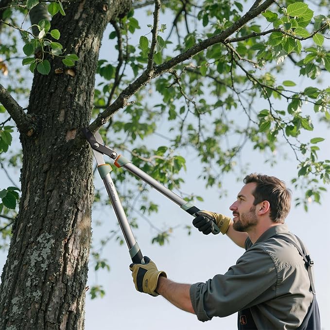 PrunePro Loppers for Tree Trimming Branch Cutter Heavy Duty Tree Pruner Rust Resistant Sharp Steel Blade Tree Limb Trimmer