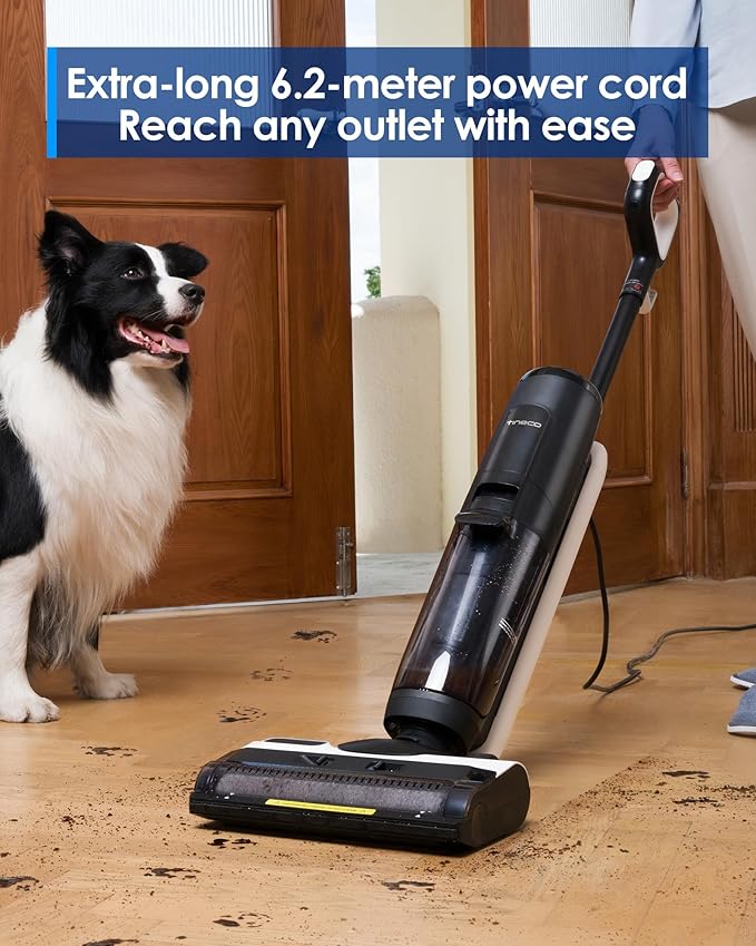 Tineco iFLOOR 5 Steam Wet Dry Vacuum All-in-one, Steam Mop Hardwood Floor Cleaner Great for Sticky Messes, 248℉ High-Temp Steam, Self-Cleaning with steam