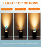 [6 Pack] CLOUDY BAY 9W Well Lights Landscape LED In Ground Outdoor,Shielded Top,Low Voltage 12-24V AC/DC,Waterproof Aluminum Uplights,2700K/3000K/3500K/4000K/5000K,Transformer Excluded