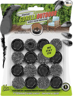 GorillaOutdoor 1 inch Round Furniture Feet Floor Protectors/Weatherproof Berber Glides for Furniture (Set of 16) Tap On Furniture Pads for Outdoor & Indoor Use