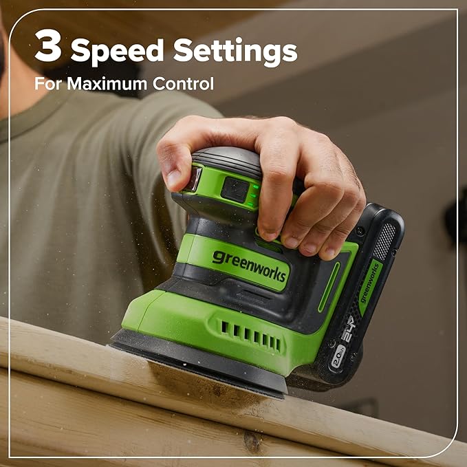 Greenworks 24V Cordless Brushless 8PCs Combo, Drill+Impact Driver+Circular Saw+Recip Saw+Jig Saw+Sander+Flashlight+Oscillating Tool (2) 2.0Ah+4.0Ah Batteries (24,000mAh Power Bank) 65W USB-C Charger