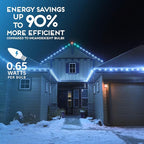 HLO Lighting Set of 25 Cool White C9 Faceted LED Christmas Light Bulbs for Indoor & Outdoor Use | Durable Replacement Bulbs