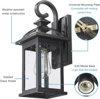 Darkaway Outdoor Lights Fixtures Wall Mount, Outdoor Wall Sconce with Seeded Glass Waterproof Outside Exterior Lighting Fixture for House, Front Porch, Patio (1 Pack)