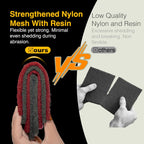 12-Pack 6"x9" Non-Woven Red Scuff Pads - Maroon P320 Aluminum Oxide Abrasive for Scouring, Sanding, Paint Primer Prep - Automotive, Auto Body, Woodworking, Surface Preparation (Maroon)