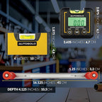 Steering Wheel Level Alignment Tool with Digital Angle Level & Magnetic Torpedo Vial - Adjustable Spring-Loaded Leveling Tool - Universal Steering Wheel Compatibility