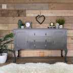 Dixie Belle Paint Company Chalk Finish Furniture Paint - Mason Dixon Gray (4oz) - Matte Charcoal Gray Chic Chalk Mineral DIY Furniture Paint