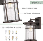 Casia Wall Sconce, Outdoor Lighting Fixture, 14.17'' H x 8.66'' W, Oil Rubbed Bronze, Lobby, Entryway, Patio, Porch, Balcony, UL Listed