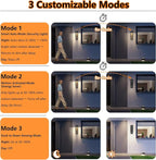 Dusk to Dawn Outdoor Wall Light with Built-in LED, 3 Adjustable Modes, All Aluminum Waterproof IP65 - Exterior Light Fixture for Porch, Garage, Front Door, House