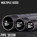 PIPE DÉCOR 1/2" x 2-1/2" Malleable Cast Iron Pipe Nipple, Pre Cut Connectors, Industrial Steel Grey Fits Standard Half Inch Black Threaded Pipes Nipples and Fittings, Vintage DIY Furniture, 10 Pack