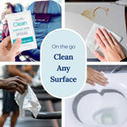 Clean Wipes | Surface Cleaning Wipes | Individually Wrapped Travel Wipes | All Purpose Cleaning Wipes | Airplane Travel Essentials | Travel Cleaning Supplies | On the Go | Essential Oils | 2 Pack