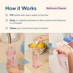 BLUELAND Bathroom Cleaner, 4-Pack Refill, Eucalyptus Mint Scent, Eco-Friendly Cleaning Supplies, 4 x 24 Fl oz