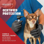 Synsafe 4 Mil -Black Nitrile Exam Gloves –Disposable Latex Free & Powder Free – Extra Strong, Rubber Gloves – First Aid Kit, Medical, EMT, Cleaning, Cooking | Bulk Case of (1000 ct)