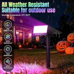 Solar Spot Lights Outdoor Color Changing, [7 Mode/2 Pack] Christmas Landscape Spotlights, Solar Lights Outdoor Waterproof,Led Powered Flood Light for Halloween Pathway Yard Garden Tree Walkway