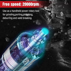 WORKPRO Air Angle Die Grinder, 1/4-Inch Pneumatic Right Angle Die Grinder, 20000RPM, Air-Powered 90 Degree for Grinding, Cutting, Polishing, Welding Repair, Deburring, 1/4" & 1/8" Collets Included