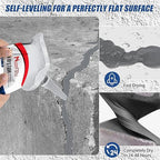 Concrete Crack Sealant, Self-Leveling Waterproof Cement Filler, Fast-Drying Crack Repair Glue for Driveways, Sidewalks, Walls, Floors, Garage – Indoor & Outdoor Use (2 Pack)