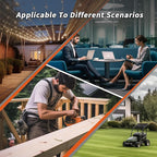 25 FT Outdoor Extension Cord with Multiple Outlets, 16/3 Gauge Heavy Duty Christmas Light Extension Cord Evenly Spaced 3 Outlets Black with Lighted, 16AWG 13AMP 1625W 125V SJTW, ETL Listed