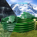 K KASONIC - 31FT Halloween Lights Outdoor Extension Cord with Mutil Outlets, ETL Listed Heavy Duty Electrical Cord with Protective Covers, Weatherproof Extension Cord for Outside, 16AWG/1625W, Green