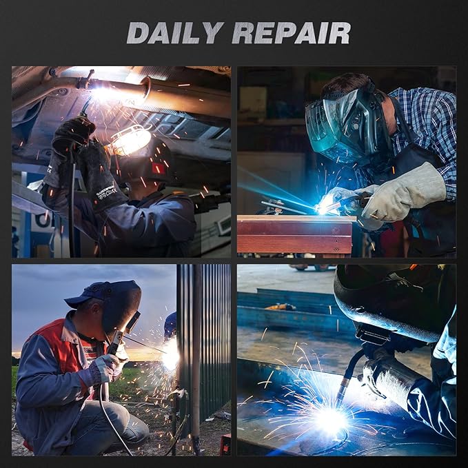 ARCCAPTAIN iControl MIG205 Pro MIG Welder 205A 120V 240V Gas MIG/Gasless Flux MIG/MMA Stick/Lift TIG/Spot Welding/Spool Gun Aluminum Welding Machine, 6 in 1 Professional Welder Machine, APP Control