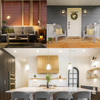 LUXRITE Vintage A19 LED Light Bulbs 60W Equivalent, 3500K Natural White Dimmable, 800 Lumens, Standard LED Edison Bulb 8W, UL Listed, E26 Base (4 Pack)