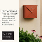 NACH Mailboxes for Outside Wall Mount, 10 x 10 x 4 inch Copper Mail Boxes for House Outside, Waterproof Mailboxes for Outside - Chicago Style Mail Box