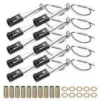 PATIKIL Candelabra Base Lamp Holder Light Socket, 10pcs UL Listed Keyless E12 Bulb Socket with 9.8" Wire Leads for E12 Incandescent LED Light Bulbs, 3.5" Tall