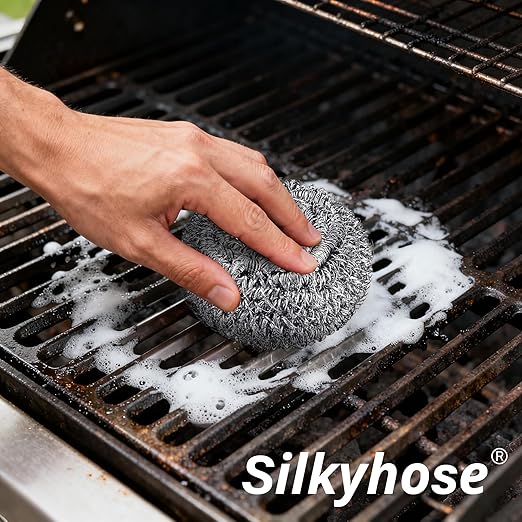 18 Pack Steel Wool Pads - Individually Wrapped Heavy Duty Scrubbers for Grill Grates, Oven Racks, Cast Iron, Pots & Pans | Industrial Strength Rust Remover, Non-Scratch Metal Scouring Pads