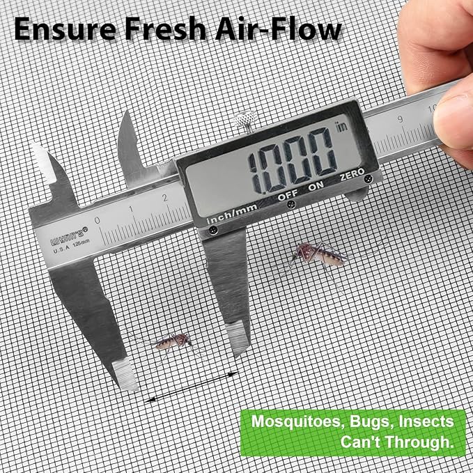 Replacement Window Screens, 59X106 Inch Durable Window Screen Mesh for Patio Porch Door Windows, DIY Adjustable Fiberglass Screen Repair Kit Sliding Net Roll Pet, Black by Ouskr