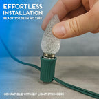 HLO Lighting Set of 500 Blue C9 Faceted LED Christmas Light Bulbs for Indoor & Outdoor Use | Durable Replacement Bulbs