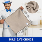 MR.SIGA Microfiber Cleaning Cloths, All-Purpose Surface Microfiber Towels, Streak Free Cleaning Rags, Pack of 12, Wheat, Size 32 x 32 cm(12.6 x 12.6 inch)