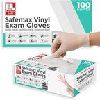 Medical Clear Vinyl Gloves Powder Free & Latex Free, Disposable, Food Safe