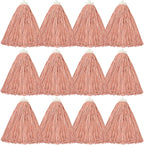 Matthew Cleaning Screw-on Heavy Duty Cotton Wet Mop Replacement Heads(Orange, Medium,12 Pack) with 2 Pack Microfiber Cloth for Residential & Commercial Floor Cleaning Use- Fit Standard American Screw