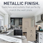 Legrand radiant TM873NICC10 15 Amp Rocker Wall Switch, 3-Way Decorator Light Switches, Nickel (1 Count)