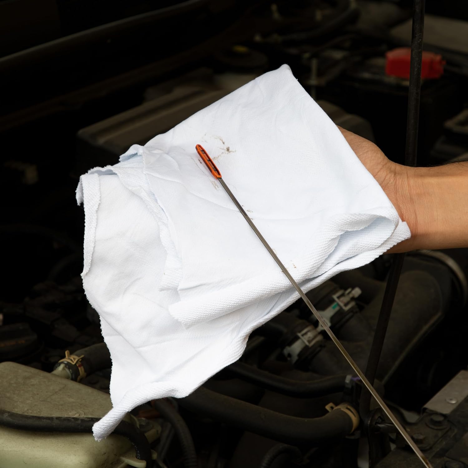 Arkwright Tshirt Bag of Rags - 10 lb Bag - Low Lint, Streak-Free Multipurpose Professional Cotton Cleaning Cloths for Stain, Paint, Wood, and Grease, White