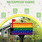 Rainbow Pride Mailbox Cover Magnetic Standard Size Gay Pride Mailbox Post Covers Heart Love LGBT Asexual LGBTQ Mailbox Wraps Waterproof Mailbox Decor for Outside Garden Yard 21x18 Inch