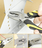 DOWELL 4-Piece Pliers Set - 8 & 10-Inch Combination, Locking & Groove Joint Pliers, Adjustable Wrench, Tool Pouch