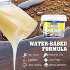 Transparent Waterproof Coating, 35oz Clear Waterproof Sealant - Concrete Crack Sealant for Roofs, Walls, Wood & Terraces - Indoor/Outdoor Flexible Water-Based UV-Resistant Crack-Proof Protection