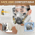Respirator Mask with Filters, Reusable Half Face Respirator Mask for Asbestos, Resin, Fume, Dust, Welding, Painting