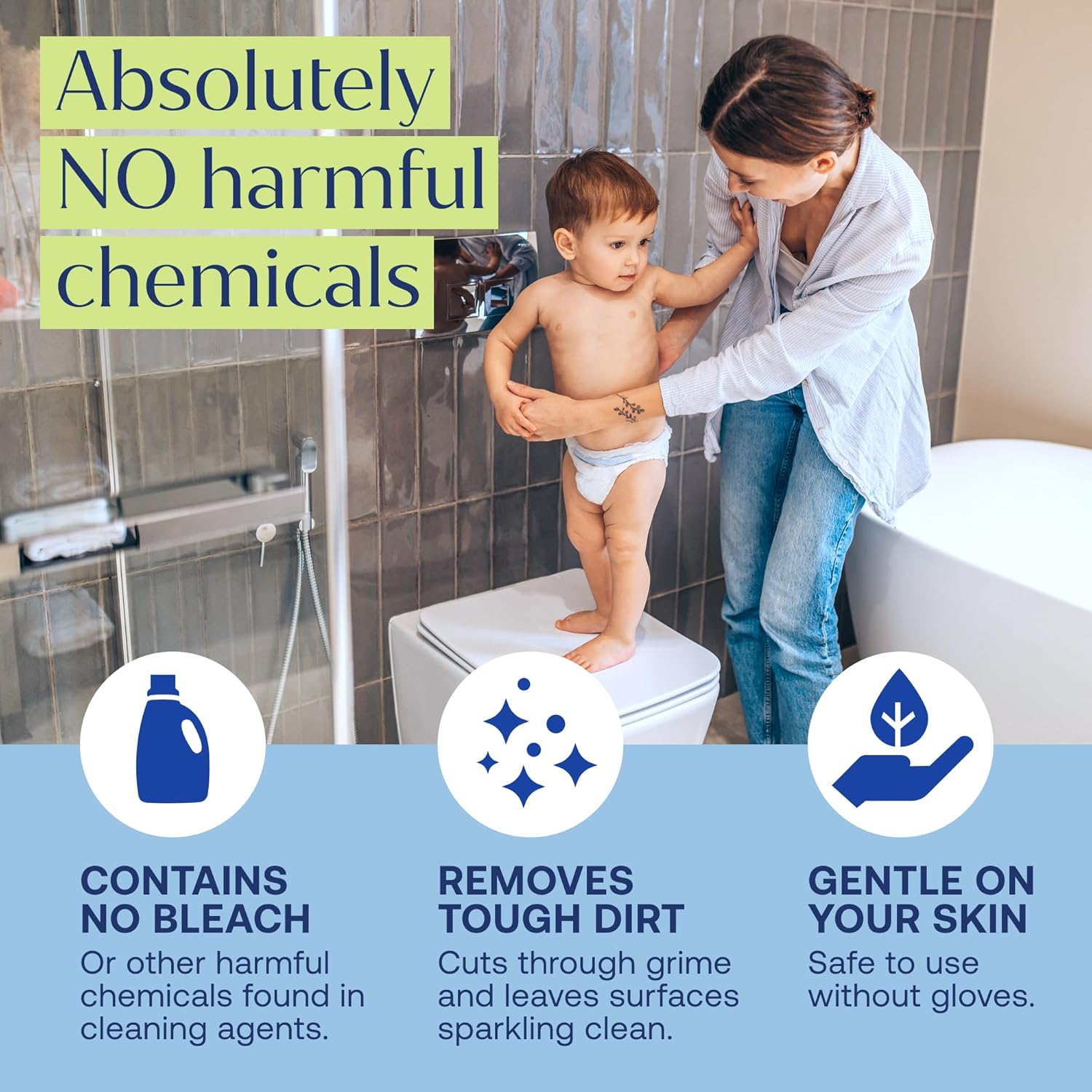 Fab Tab Bathroom Cleaner, Eco-Conscious Cleaning Tablets for Sparkling Bathrooms, Powerful Grime Remover, Citrus Scent, No Harmful Chemicals, Economical Refills - 4 Tablets (Bottle not included)