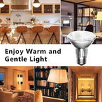 Par20 Halogen Flood Light Bulb, 50W 120V PAR20 Light Bulb, Dimmable, E26 Base, 2700K Warm White, 3000 Hours for Indoor Range Hood, Track Oven, Ceiling Can Lamp（6Pack）