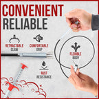 62" Snake Drain Clog Remover - Used as Hair Clog Remover for Sink, Shower, and Bathtub - Dryer Vent Cleaner, and as a Flexible Grabber Tool for Hard to Reach Places - By RAM-PRO