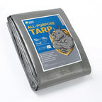 GUARD SHIELD Heavy Duty Tarp 10x10 Feet Silver/Black Multi Purpose Thick Waterproof Poly Tarp Cover 10mil