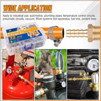 KOOTANS 32PCS Brass Hose Barb Fittings Barb to NPT Male Thread Adapter Kit 3/16" 1/4" 5/16" 3/8" 1/2" Barbed Air Hose Fittings with 46pcs Pipe Clamps for Water Fuel Air Line Connector Fitting