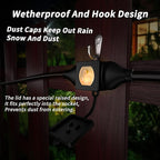 50 FT Outdoor Extension Cord with Multiple Outlets, 16/3 Gauge Heavy Duty Extension Cord Evenly Spaced 6 Outlets Plugs with Lighted Waterproof, 13AMP 1625W 125V 16AWG SJTW Black, ETL Listed