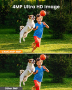 Camcamp Solar Security Cameras Wireless Outdoor, 2K Wireless Battery Security System with 10CH NVR & 500GB HDD, PTZ, Color Night Vision, IP66 Waterproof, Motion Alert, Work with Alexa, 0 Monthly Fee