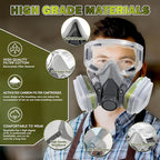 Respirator Mask with Filters - Reusable Respirators for Asbestos, Fume, Painting, Sanding, Resin, Polishing and Dust