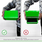 P.I.T. Mini Green Tool Box, Portable 3 Drawer Steel Stackable Tool Box with Magnetic Tab Locking, Green Micro Top Chest with Liner for Tools Storage and Organizers, Home DIY